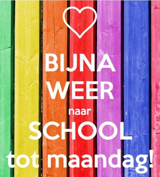 bijna weer naar school